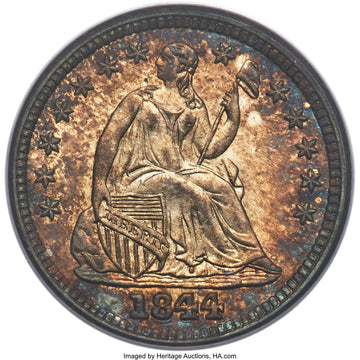 1844 H10C FS-301 CAC Seated Half Dime PCGS MS67 1844 H10C FS-301 CAC Seated Half Dime PCGS MS67