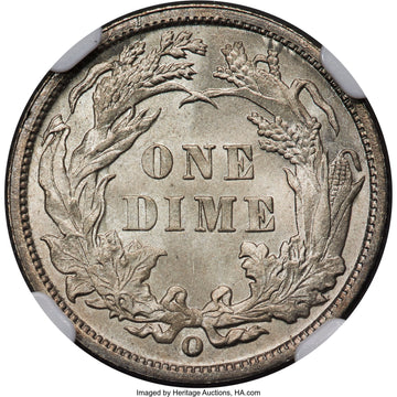 1891-O 10C Seated Dime NGC MS67 1891-O 10C Seated Dime NGC MS67