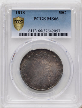 1818 50C Bust Half Dollar PCGS MS66 1818 50C Bust Half Dollar PCGS MS66