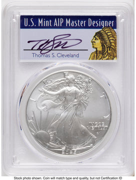 2025 Silver Eagle FS Thomas Cleveland Native American PCGS MS70 2025 Silver Eagle FS Thomas Cleveland Native American PCGS MS70