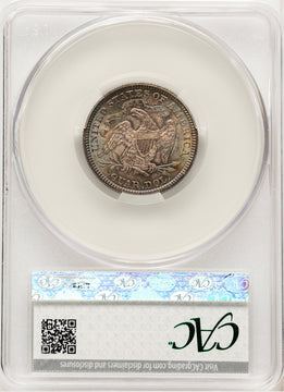 1876 25C Seated Quarter CACG MS66
