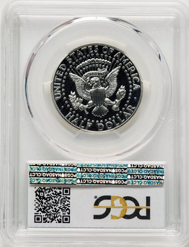 1964 50C Accented Hair CA Blue Gradient Proof Kennedy Half Dollar PCGS PR68