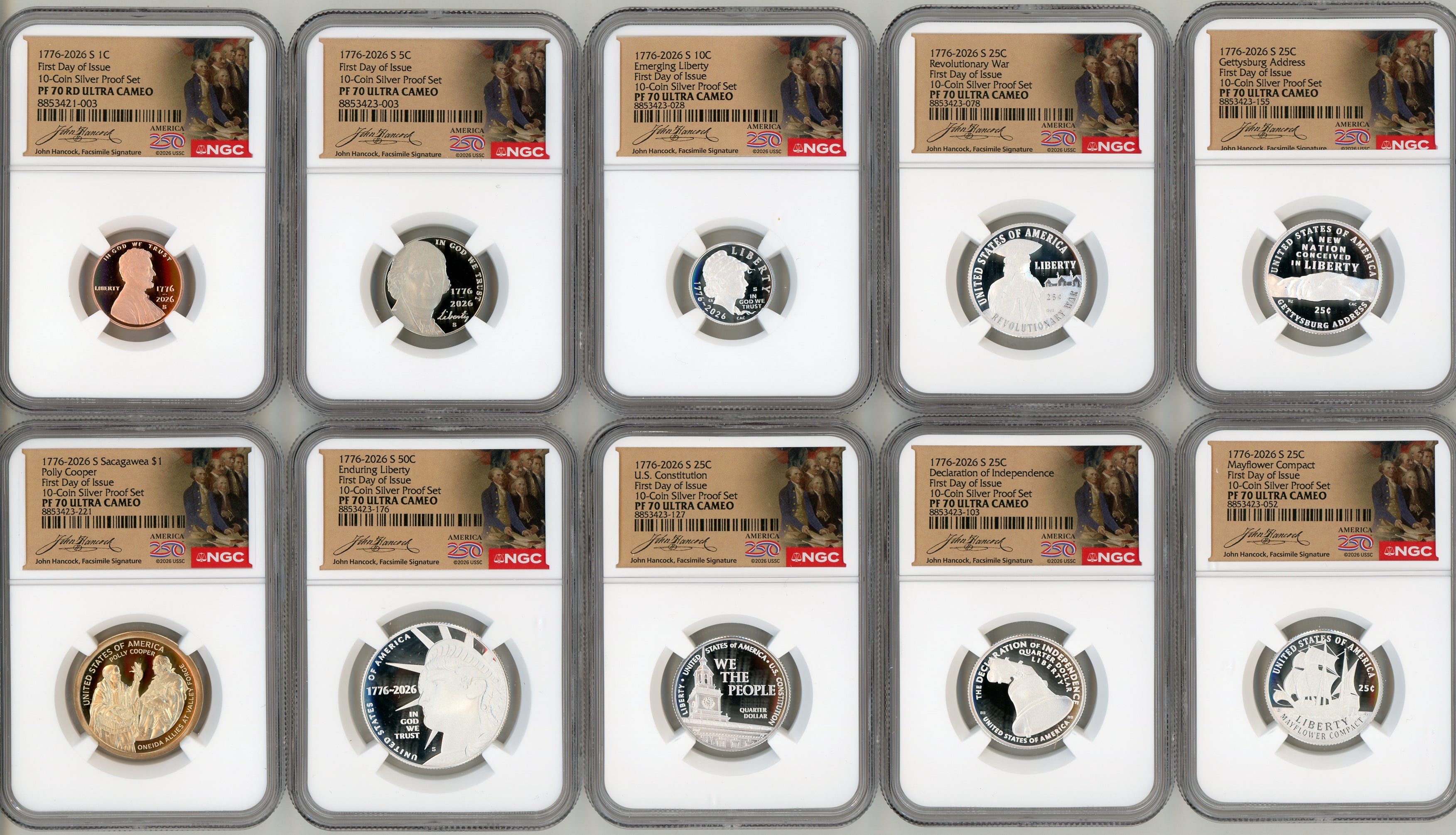 2026-S Semiquincentennial US Mint Proof Set NGC PF70 FDI 250
