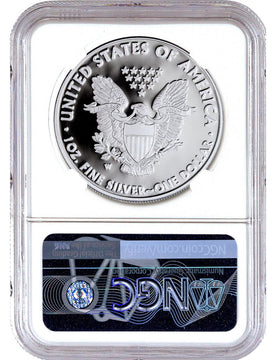 2021-W American Silver Eagle NGC PF70 Mercanti Signed