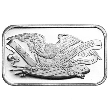 1 oz SilverTowne Retro Eagle Silver Bar