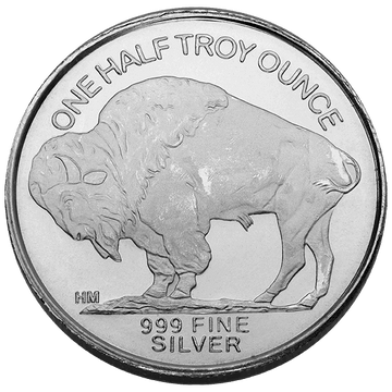 1/2 OZ SILVER ROUND BUFFALO