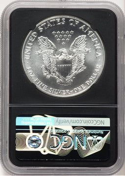 1989 Silver Eagle NGC MS70 Edmund Moy Signed