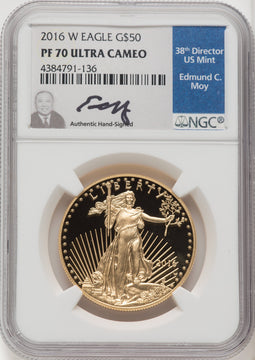 2016-W Gold American Eagle 4-Coin Set NGC PF70 Moy Signed