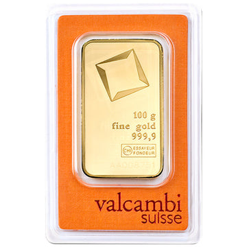 100 Gram Valcambi Gold Bar New w/ Assay