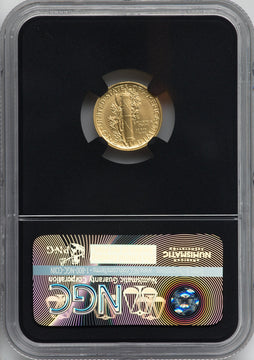 2016-W 10C Mercury Dime 24K Gold Early Releases NGC SP70 Ed Moy