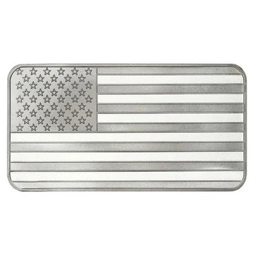 10 oz. Highland Mint Silver Bar U.S. Flag Design