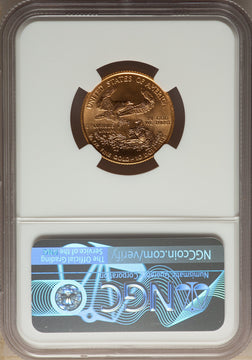 1999 $10 Quarter-Ounce Gold Eagle Modern Bullion Coins NGC MS70