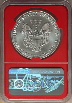 2016-W S$1 Silver Eagle Burnished Lettered Edge 30th Anniversary SP NGC MS70