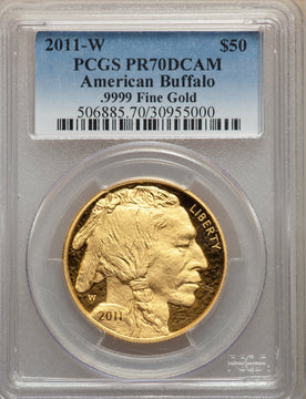 2011-W $50 One-Ounce Gold Buffalo PCGS MS70