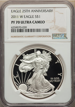 2011-W S$1 Silver Eagle NGC PF70