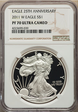 2011-W S$1 Silver Eagle NGC PF70