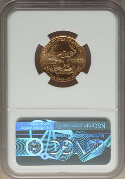 1999 $10 Quarter-Ounce Gold Eagle NGC MS70