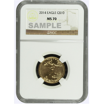 1/4 OZ AMERICAN GOLD EAGLE NGC70