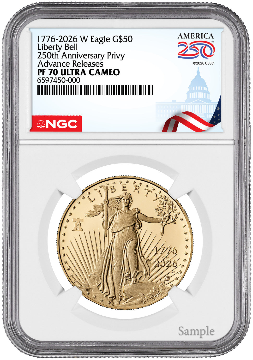 1776–2026 Proof Gold Eagle: The Historic 250th Anniversary Dual Date Gold Coins