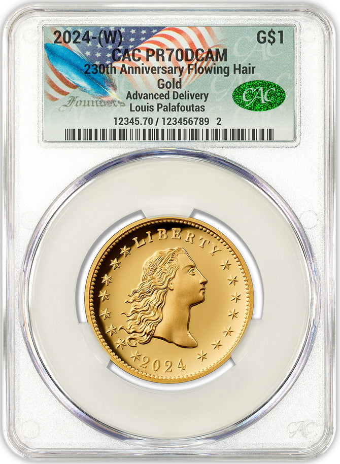 2024 Flowing Hair Gold Coins w/Privy Make History at Auction