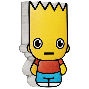 2022 1 oz Bart Simpson .999 Silver Minted Mini Coin With Presentation Case