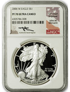 2006-W American Silver Eagle NGC PF70 UCAM Mercanti Signed