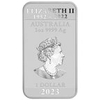 2023 Silver 1 oz Australia Perth Dragon Rectangular Coin BU