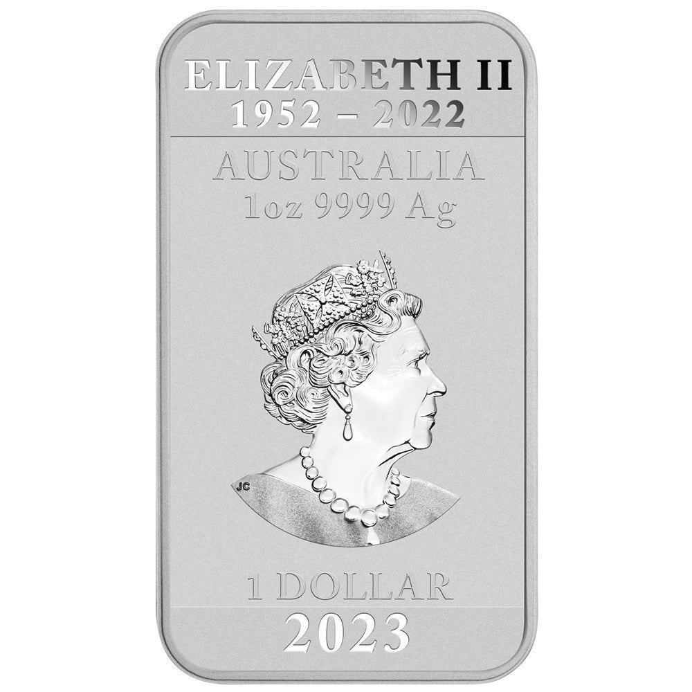 2023 Silver 1 oz Australia Perth Dragon Rectangular Coin BU