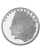 1 oz SilverTowne Indian Silver Round
