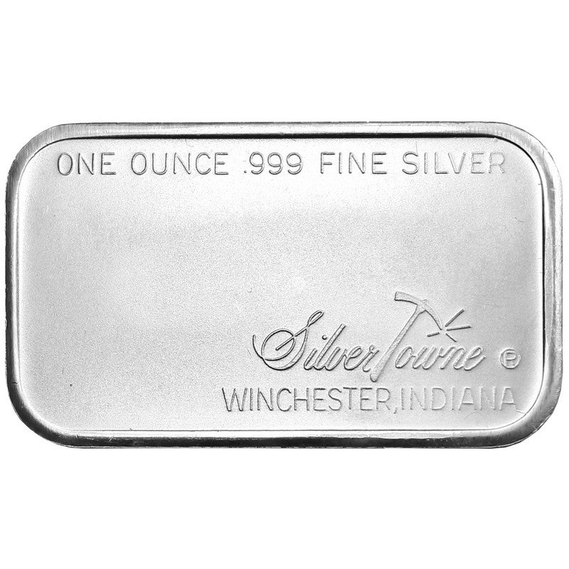 1 oz SilverTowne Retro Prospector Silver Bar