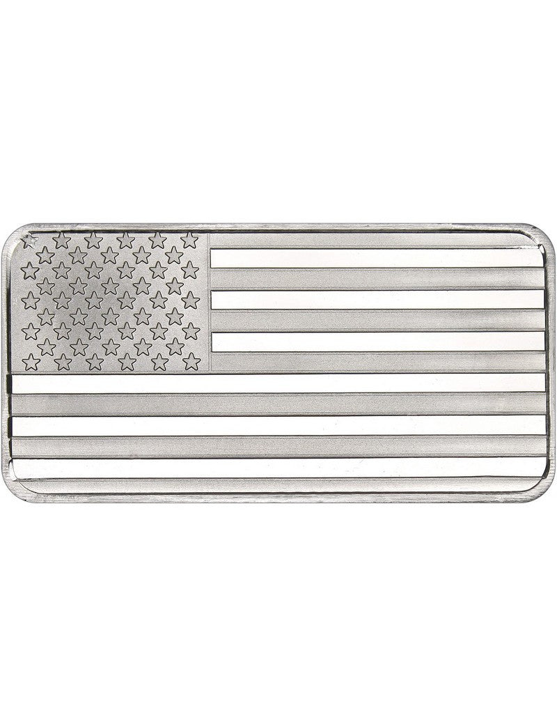 1 oz SilverTowne American Flag Silver Bar