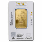 1 oz Gold PAMP Suisse Lady Fortuna Bar Veriscan® w/Assay