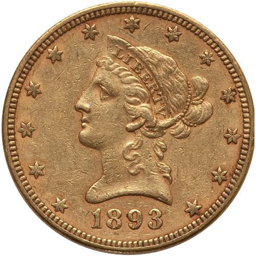 1838-1907 $10 Liberty Gold Eagle Coin XF Grade (Random Year)