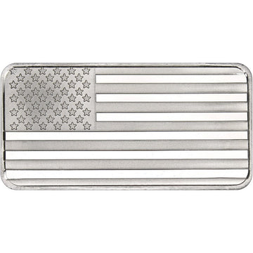 10 oz SilverTowne American Flag Silver Bar