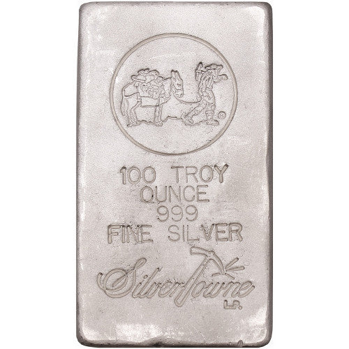 SilverTowne Trademark Poured 100 oz .999 Silver Bar
