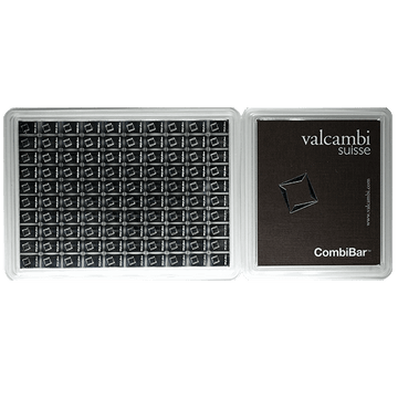 100 GRAM SILVER COMBI BAR VALCAMBI