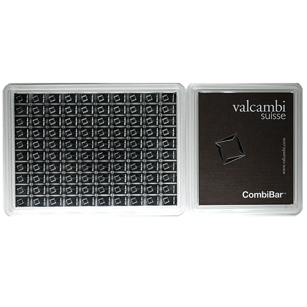 100 GRAM SILVER COMBI BAR VALCAMBI
