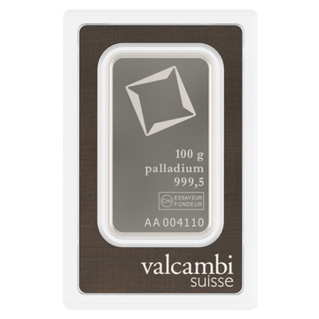 100 GRAM PALLADIUM BAR VALCAMBI