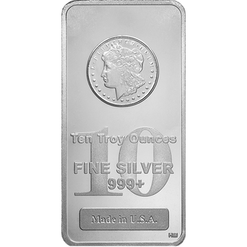 10 OZ SILVER BAR MORGAN