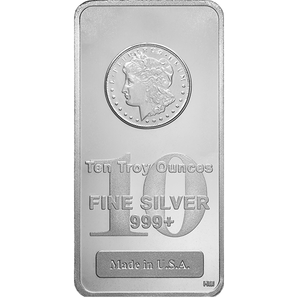 10 OZ SILVER BAR MORGAN