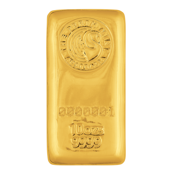 10 oz Perth Mint Cast Gold Bar 9999