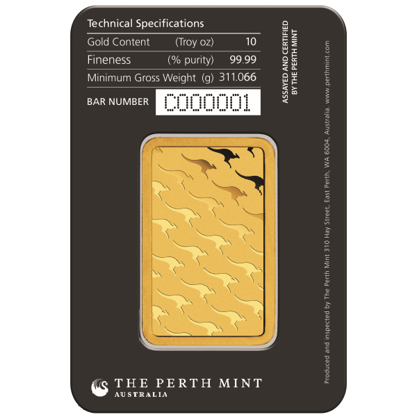 10 OZ GOLD BAR PERTH