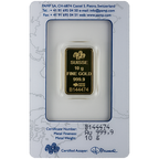 10 Gram Pamp Suisse Lady Fortuna Veriscan®  Gold Bar w/ Assay