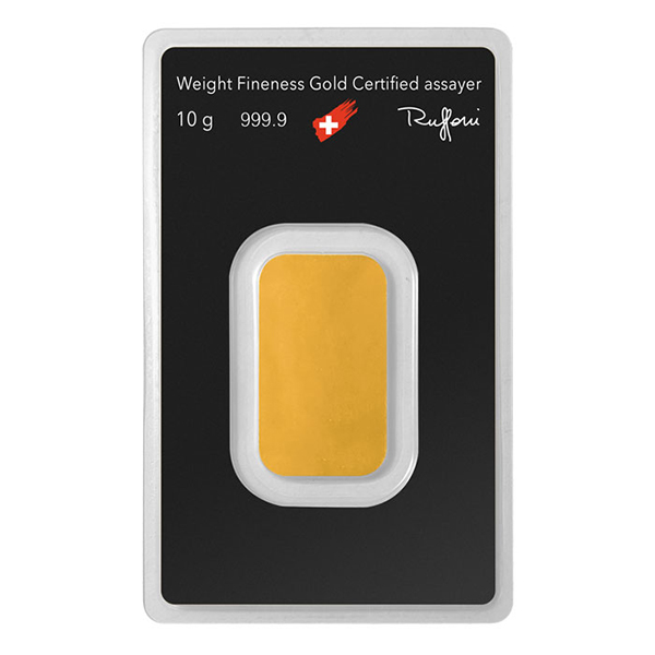 10 Gram Gold Argor-Heraeus Bar New w/Assay