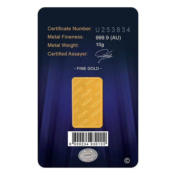 10 GRAM GOLD BAR IGR