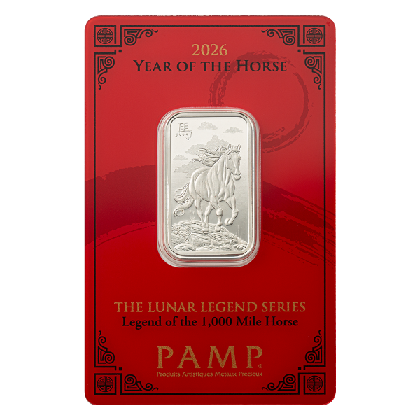 10 GRAM SILVER BAR PAMP LUNAR HORSE 2026