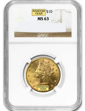 Random Date 1887-1907 Liberty $10 Gold Eagle NGC MS63