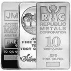 10 oz Silver Bar (Various Brands)