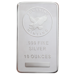 10 oz Silver Bar (Various Brands)