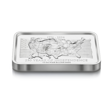 10 OZ SILVER BAR US INDEPENDENCE HIGH RELIEF AUSTRALIAN BULLION CO